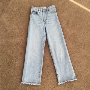 Levis Ribcage Straight Ankle Size 26 - Light Blue Denim